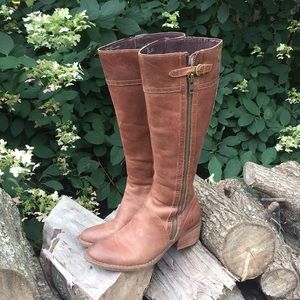 Born Poly knee high boot in Cookie Dough